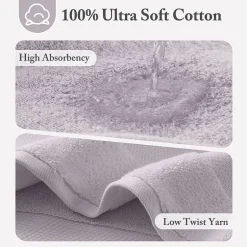 Madison Park Signature Turkish Oversized Cotton Solid 6-pc. Solid Bath Towel Set