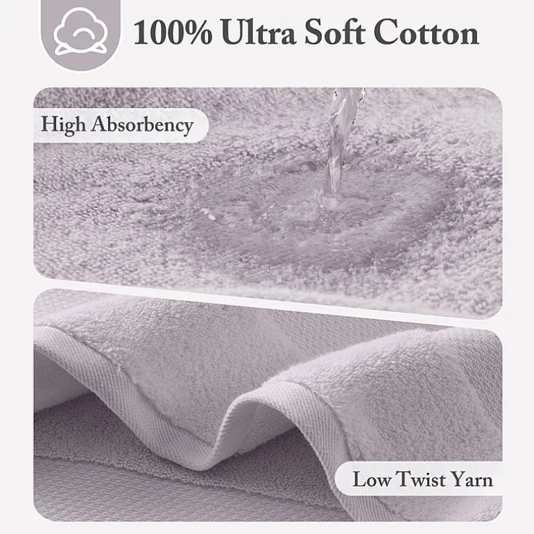 Madison Park Signature Turkish Oversized Cotton Solid 6-pc. Solid Bath Towel Set