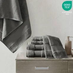 Madison Park Signature Turkish Oversized Cotton Solid 6-pc. Solid Bath Towel Set