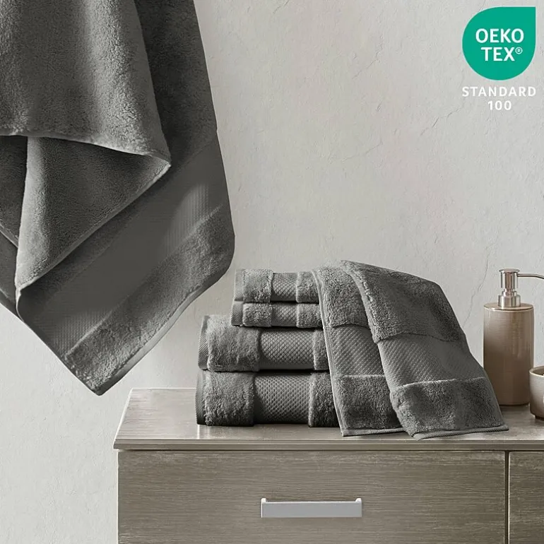 Madison Park Signature Turkish Oversized Cotton Solid 6-pc. Solid Bath Towel Set