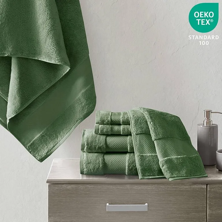 Madison Park Signature Turkish Oversized Cotton Solid 6-pc. Solid Bath Towel Set