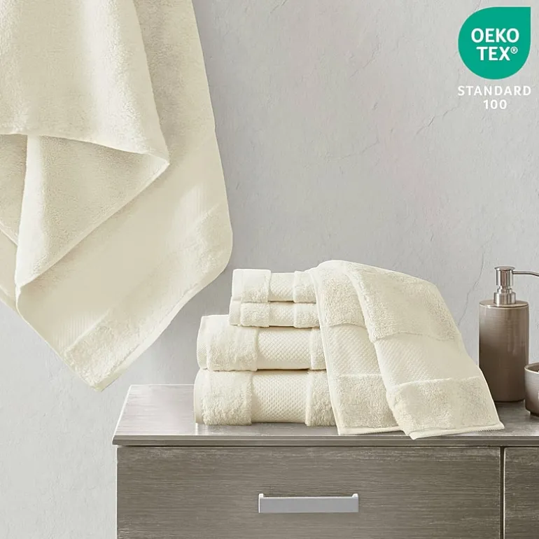 Madison Park Signature Turkish Oversized Cotton Solid 6-pc. Solid Bath Towel Set