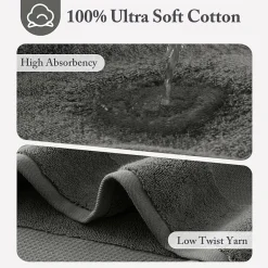 Madison Park Signature Turkish Oversized Cotton Solid 6-pc. Solid Bath Towel Set