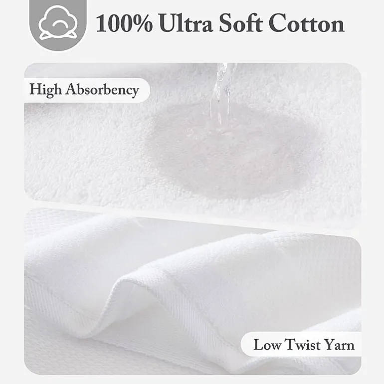 Madison Park Signature Turkish Oversized Cotton Solid 6-pc. Solid Bath Towel Set