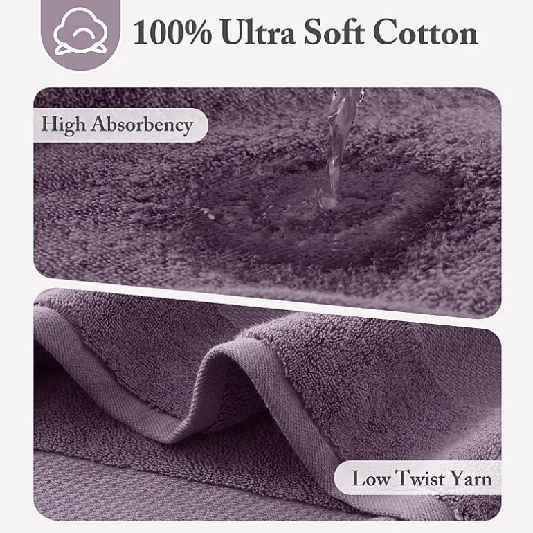 Madison Park Signature Turkish Oversized Cotton Solid 6-pc. Solid Bath Towel Set