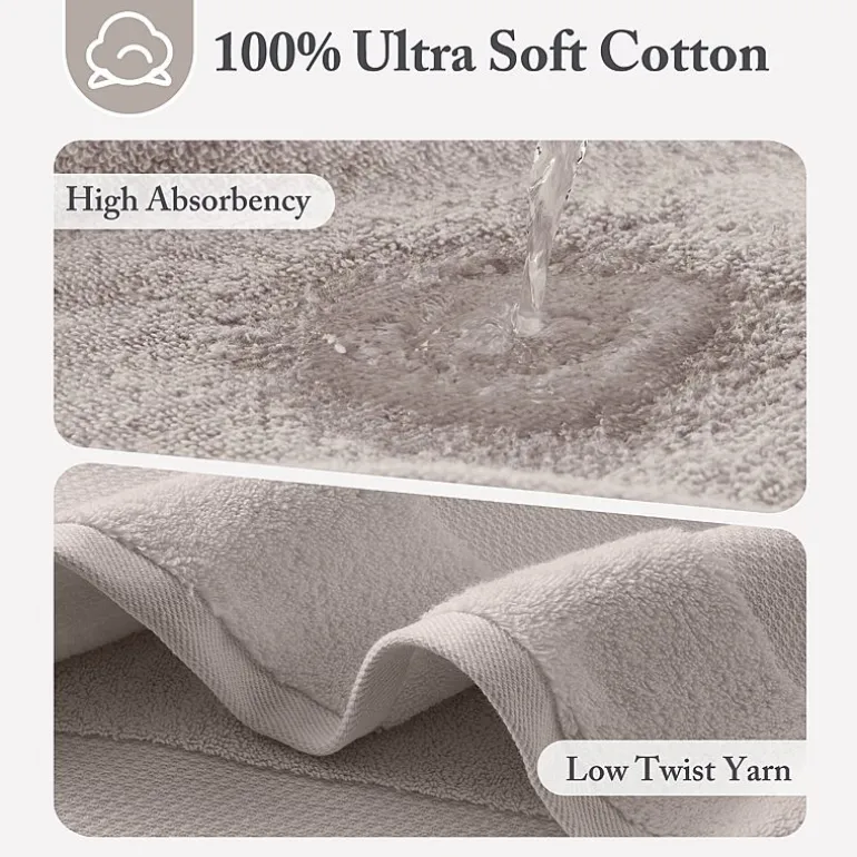 Madison Park Signature Turkish Oversized Cotton Solid 6-pc. Solid Bath Towel Set