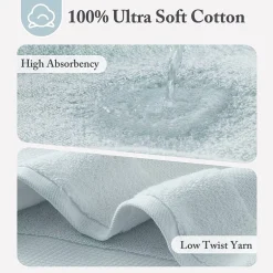 Madison Park Signature Turkish Oversized Cotton Solid 6-pc. Solid Bath Towel Set