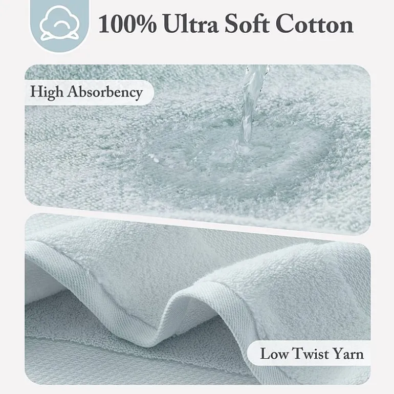 Madison Park Signature Turkish Oversized Cotton Solid 6-pc. Solid Bath Towel Set