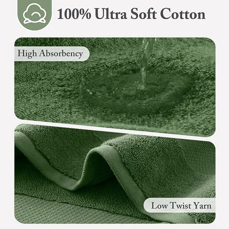 Madison Park Signature Turkish Oversized Cotton Solid 6-pc. Solid Bath Towel Set
