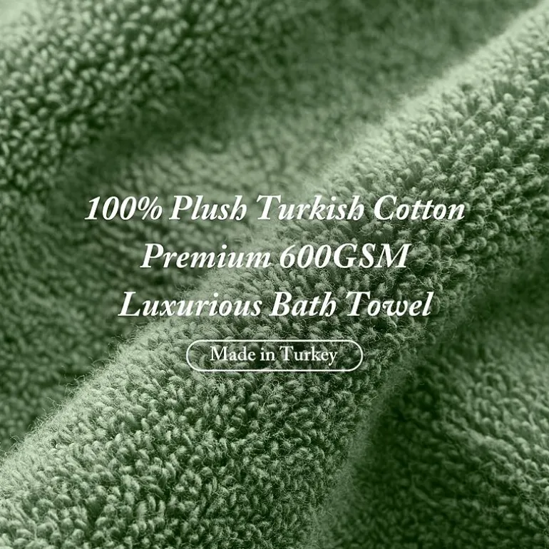 Madison Park Signature Turkish Oversized Cotton Solid 6-pc. Solid Bath Towel Set