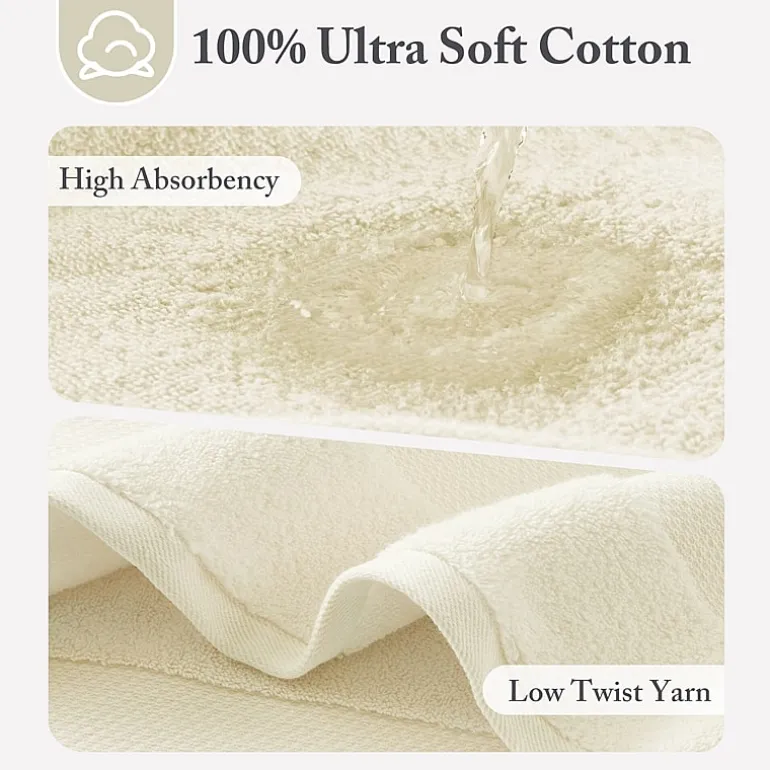 Madison Park Signature Turkish Oversized Cotton Solid 6-pc. Solid Bath Towel Set
