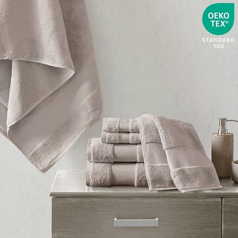 Madison Park Signature Turkish Oversized Cotton Solid 6-pc. Solid Bath Towel Set