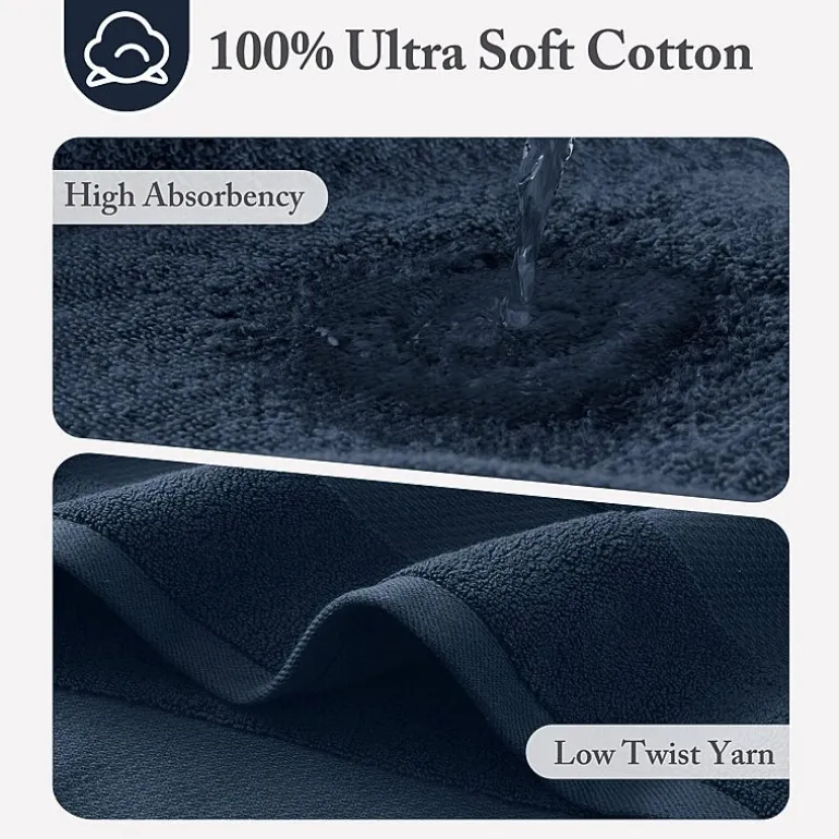 Madison Park Signature Turkish Oversized Cotton Solid 6-pc. Solid Bath Towel Set