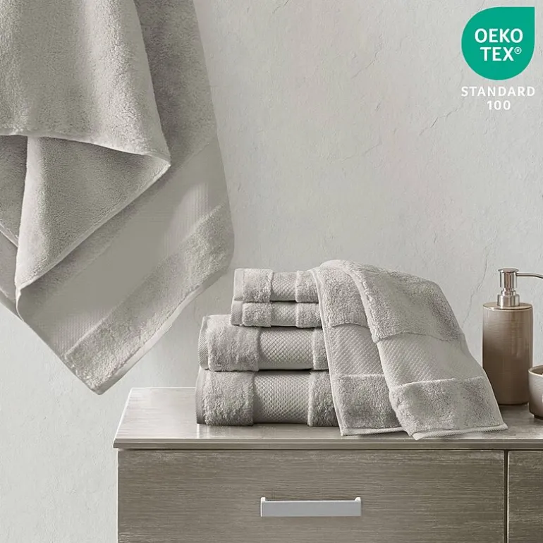 Madison Park Signature Turkish Oversized Cotton Solid 6-pc. Solid Bath Towel Set