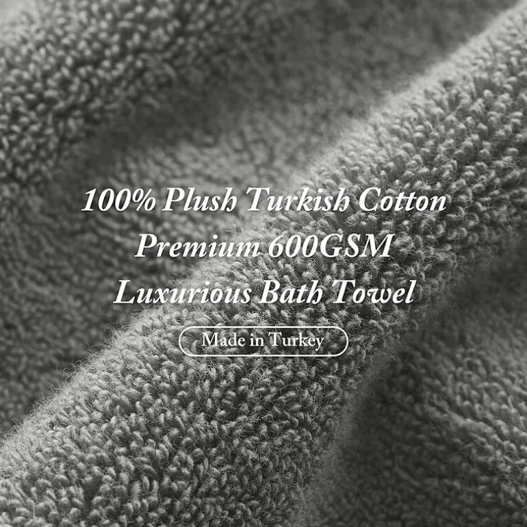 Madison Park Signature Turkish Oversized Cotton Solid 6-pc. Solid Bath Towel Set
