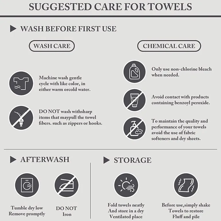 Madison Park Signature Turkish Oversized Cotton Solid 6-pc. Solid Bath Towel Set