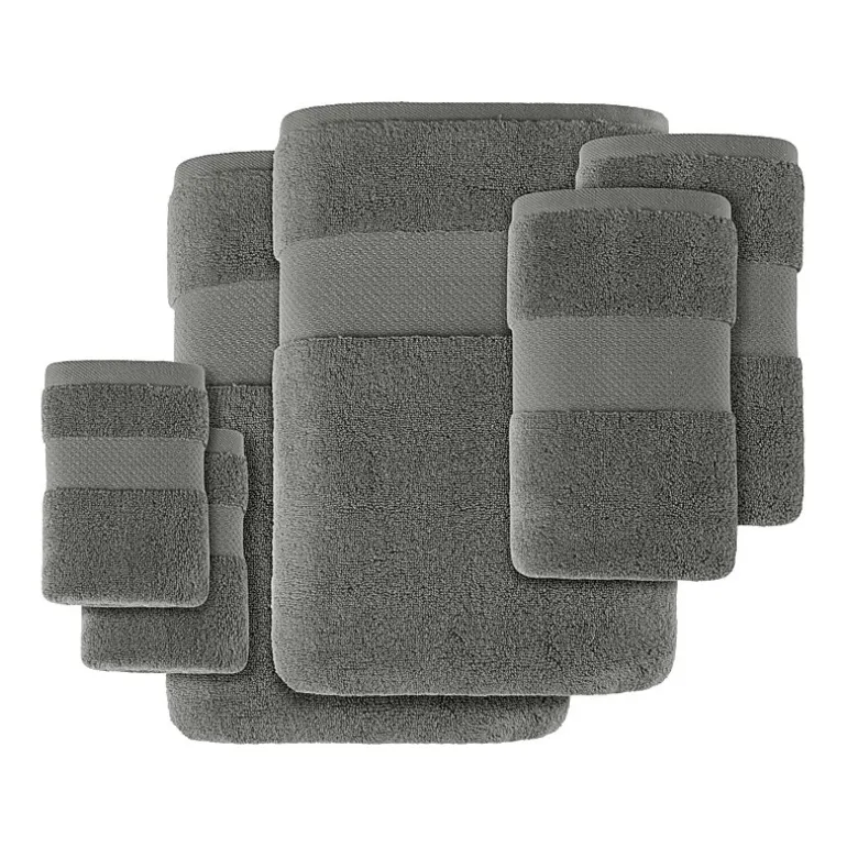 Madison Park Signature Turkish Oversized Cotton Solid 6-pc. Solid Bath Towel Set
