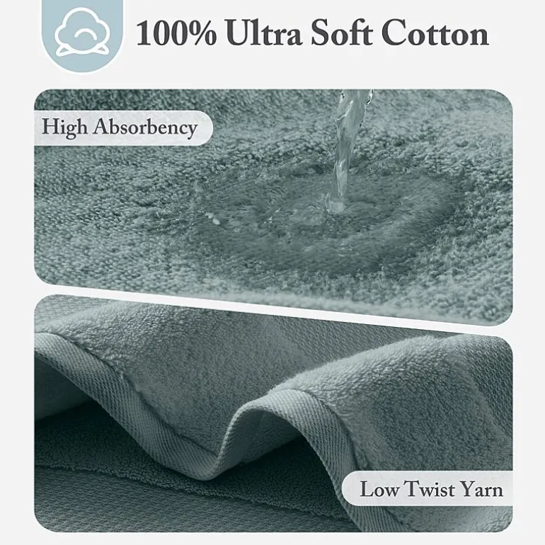 Madison Park Signature Turkish Oversized Cotton Solid 6-pc. Solid Bath Towel Set