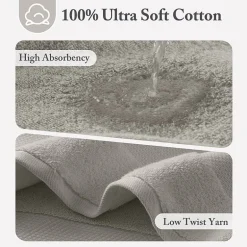 Madison Park Signature Turkish Oversized Cotton Solid 6-pc. Solid Bath Towel Set