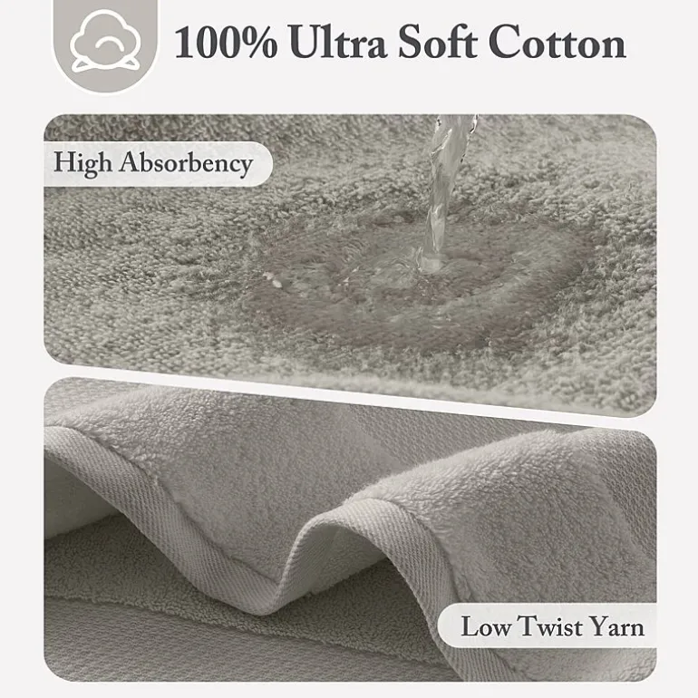 Madison Park Signature Turkish Oversized Cotton Solid 6-pc. Solid Bath Towel Set