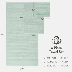 Madison Park Spa Waffle 6-pc. Quick Dry Bath Towel Set