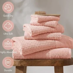 Madison Park Spa Waffle 6-pc. Quick Dry Bath Towel Set
