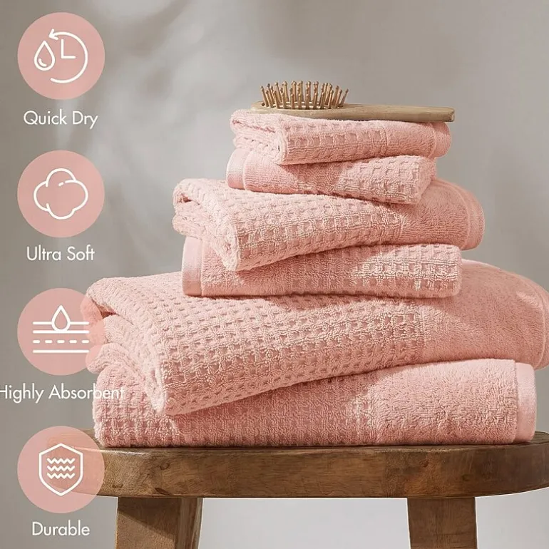 Madison Park Spa Waffle 6-pc. Quick Dry Bath Towel Set