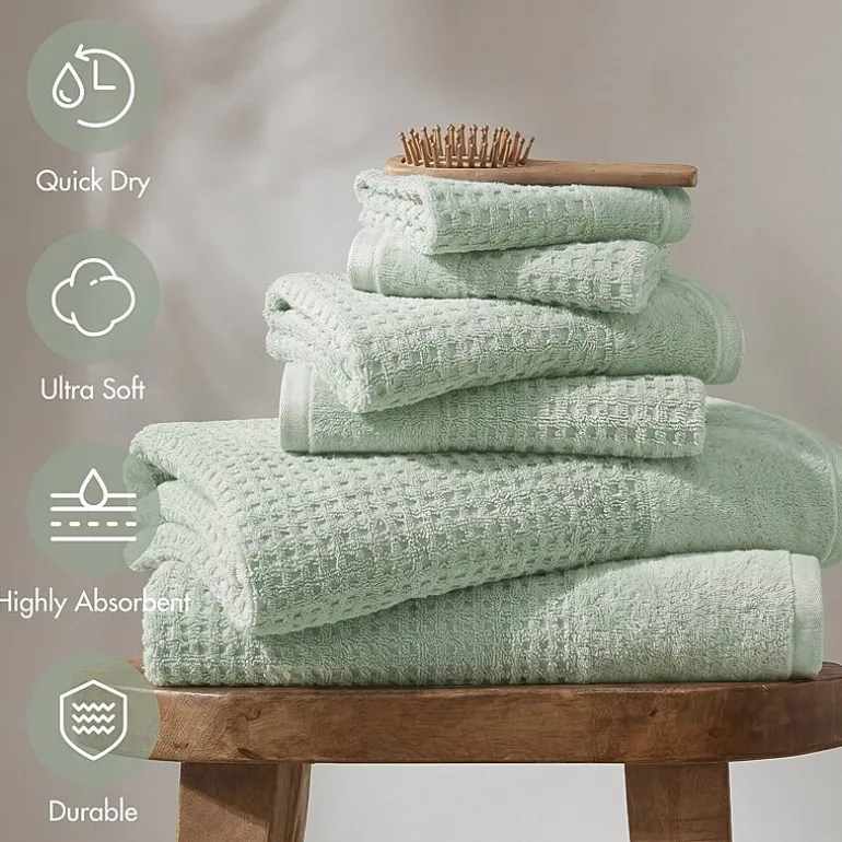 Madison Park Spa Waffle 6-pc. Quick Dry Bath Towel Set