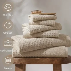 Madison Park Spa Waffle 6-pc. Quick Dry Bath Towel Set