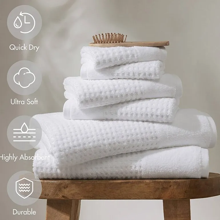 Madison Park Spa Waffle 6-pc. Quick Dry Bath Towel Set