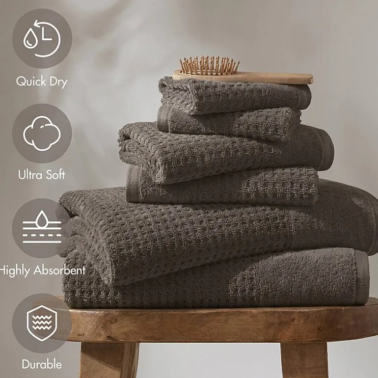 Madison Park Spa Waffle 6-pc. Quick Dry Bath Towel Set