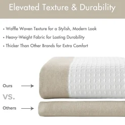 Madison Park Spa Waffle With 3m Treatment Shower Curtain