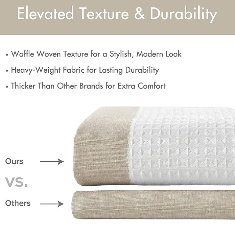 Madison Park Spa Waffle With 3m Treatment Shower Curtain