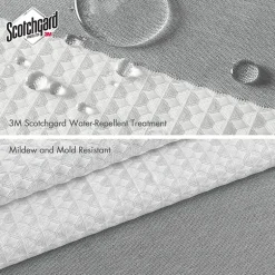 Madison Park Spa Waffle  With 3m Treatment Shower Curtain