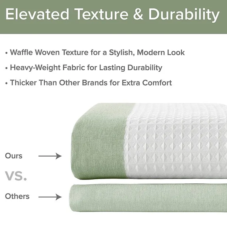 Madison Park Spa Waffle With 3m Treatment Shower Curtain