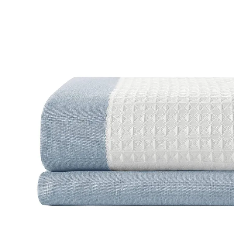 Madison Park Spa Waffle With 3m Treatment Shower Curtain