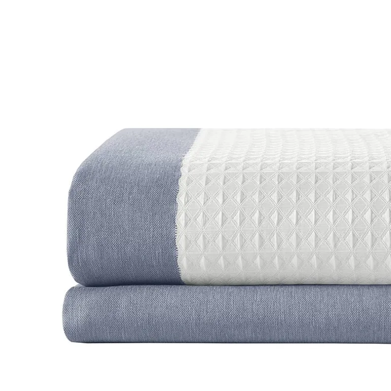 Madison Park Spa Waffle With 3m Treatment Shower Curtain