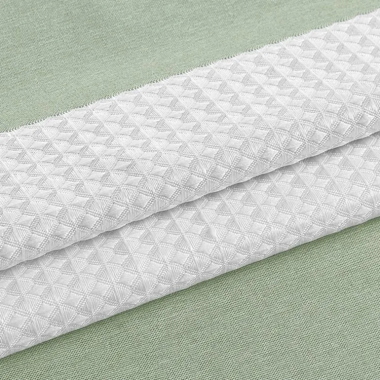 Madison Park Spa Waffle With 3m Treatment Shower Curtain