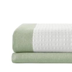 Madison Park Spa Waffle With 3m Treatment Shower Curtain
