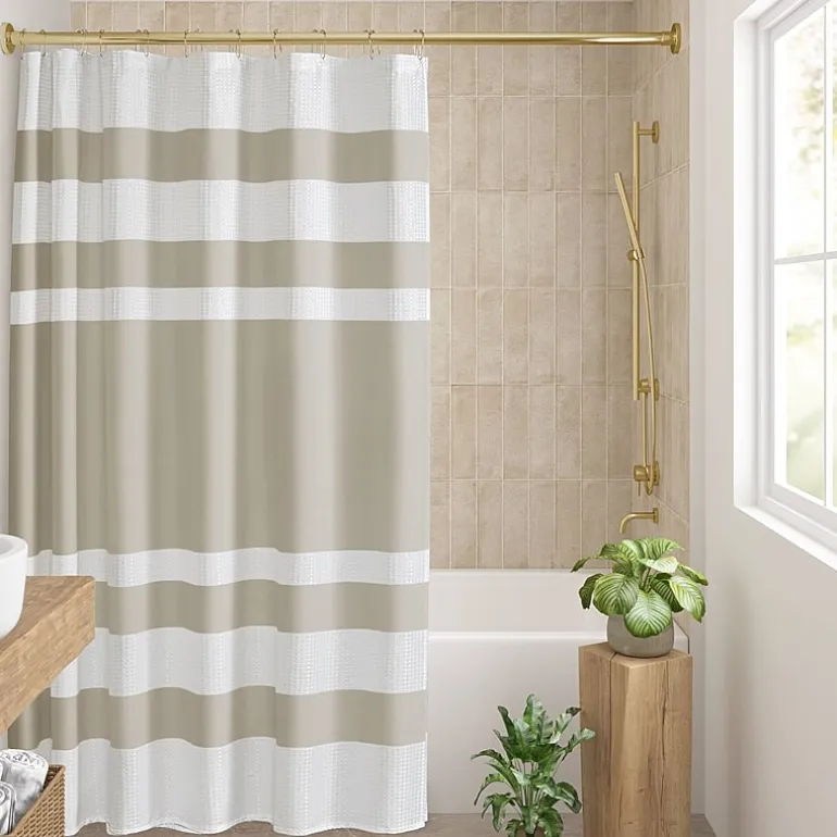 Madison Park Spa Waffle With 3m Treatment Shower Curtain
