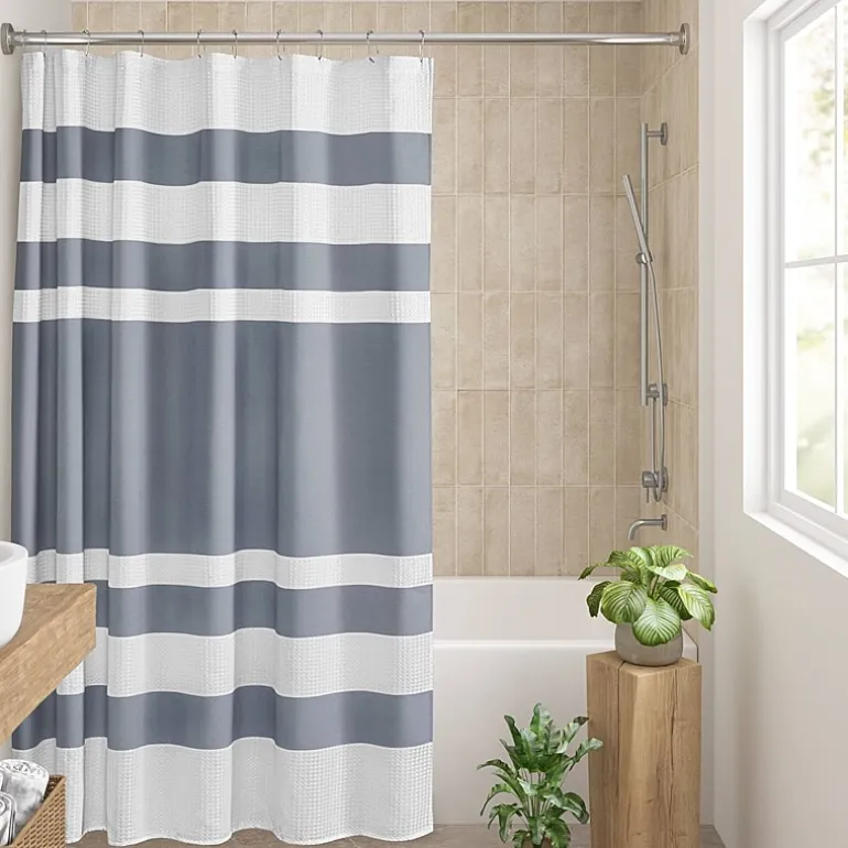 Madison Park Spa Waffle With 3m Treatment Shower Curtain
