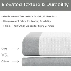 Madison Park Spa Waffle With 3m Treatment Shower Curtain