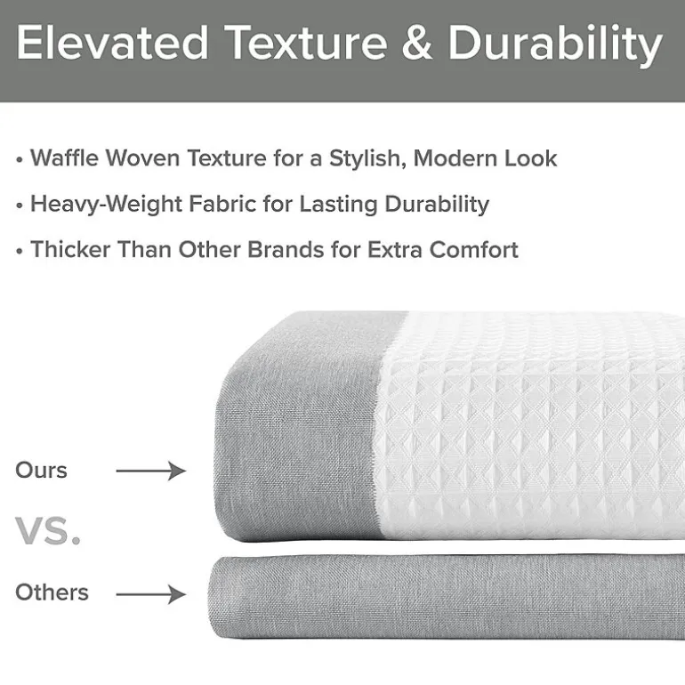Madison Park Spa Waffle With 3m Treatment Shower Curtain