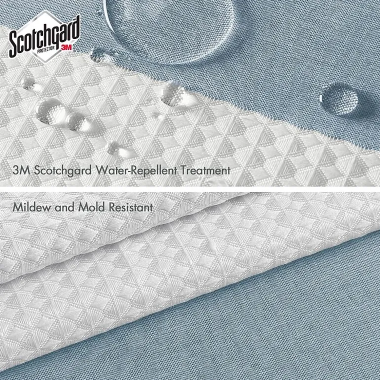 Madison Park Spa Waffle With 3m Treatment Shower Curtain