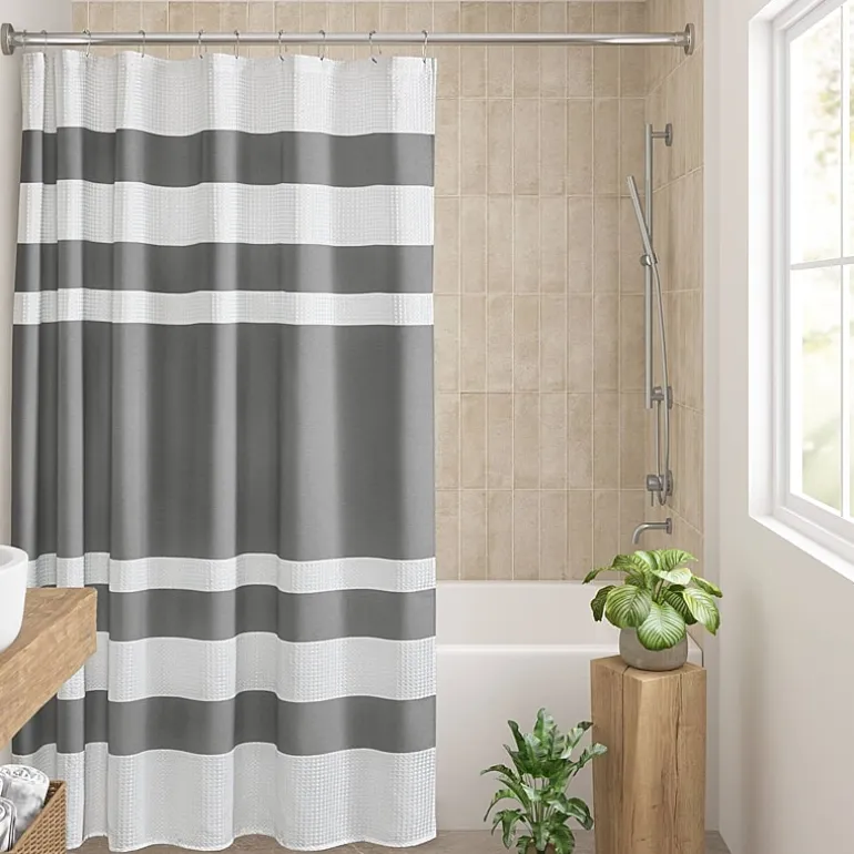 Madison Park Spa Waffle With 3m Treatment Shower Curtain