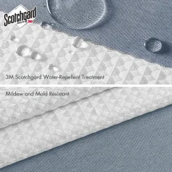 Madison Park Spa Waffle With 3m Treatment Shower Curtain