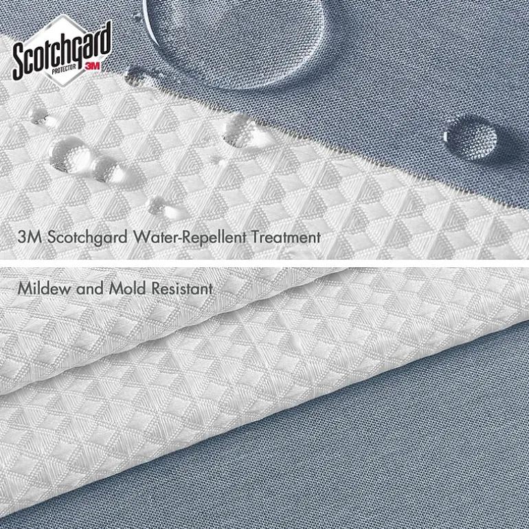 Madison Park Spa Waffle With 3m Treatment Shower Curtain