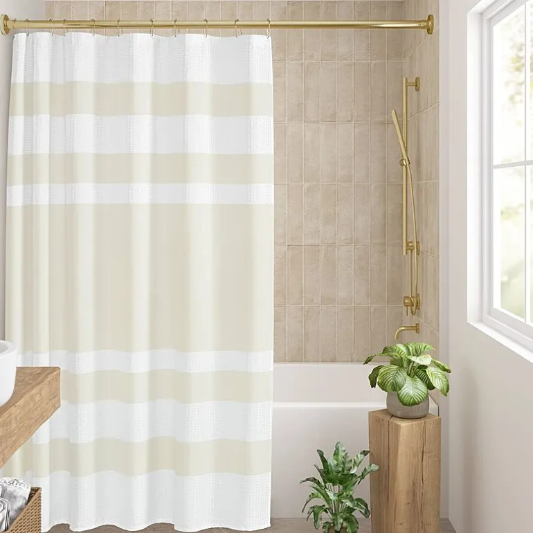 Madison Park Spa Waffle With 3m Treatment Shower Curtain