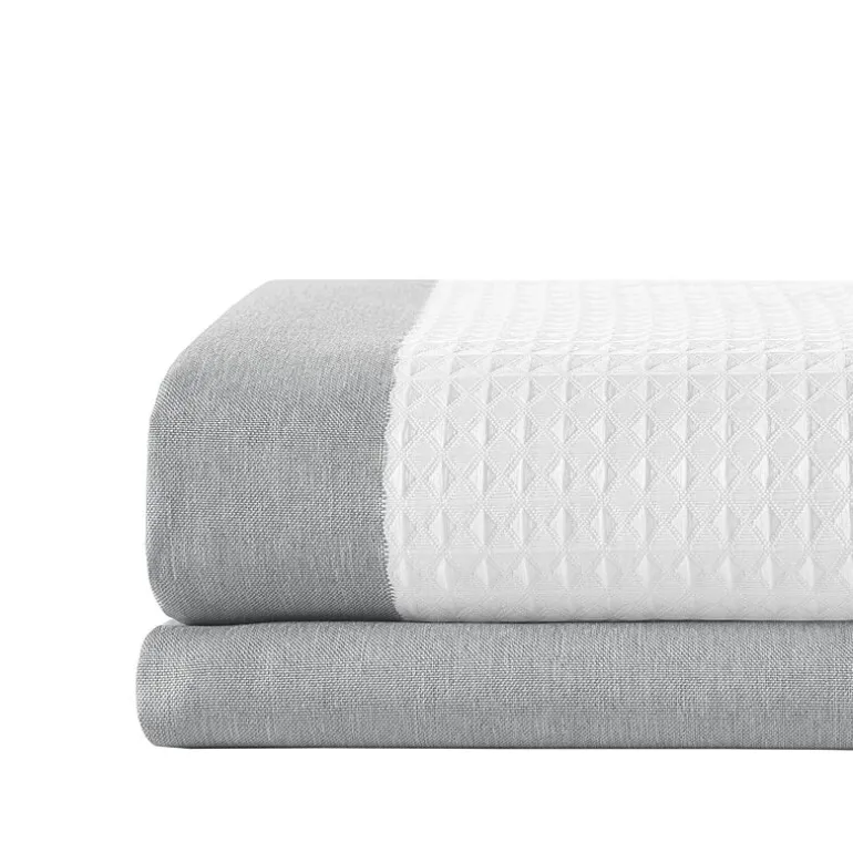 Madison Park Spa Waffle With 3m Treatment Shower Curtain
