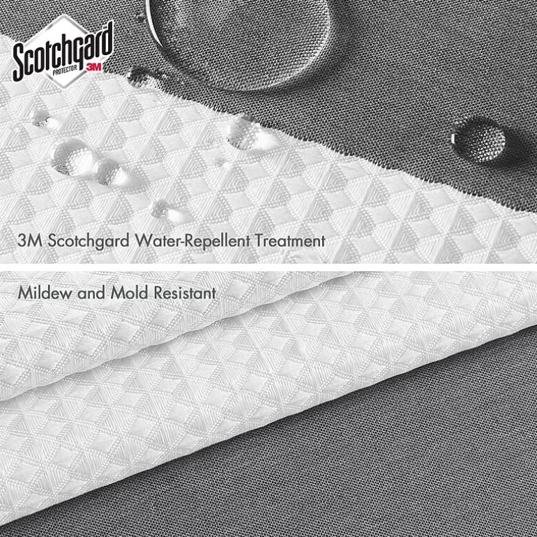 Madison Park Spa Waffle With 3m Treatment Shower Curtain
